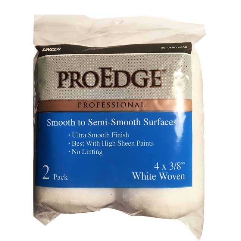 Linzer ProEdge Woven 4 in. W X 3/8 in. Trim Paint Roller Cover 2 pk
