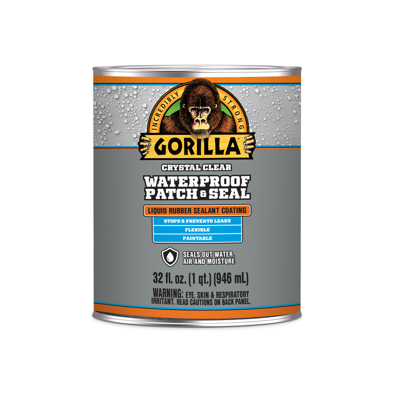 Gorilla Clear Rubber-Based Liquid Rubber Waterproof Sealer 32 oz