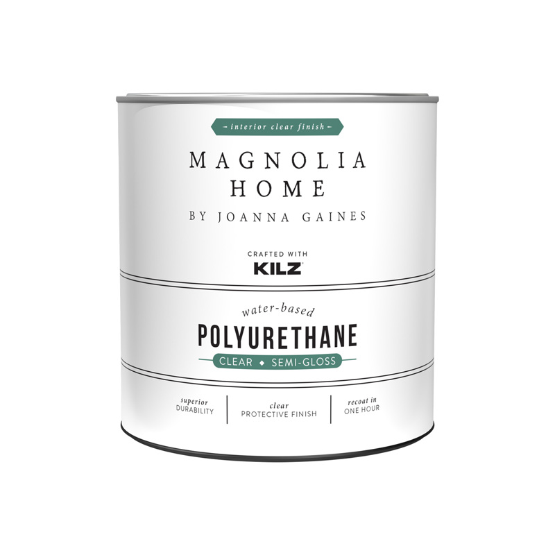Magnolia Home by Joanna Gaines Kilz Transparent Semi-Gloss Clear Water-Based Polyurethane Top Coat 1