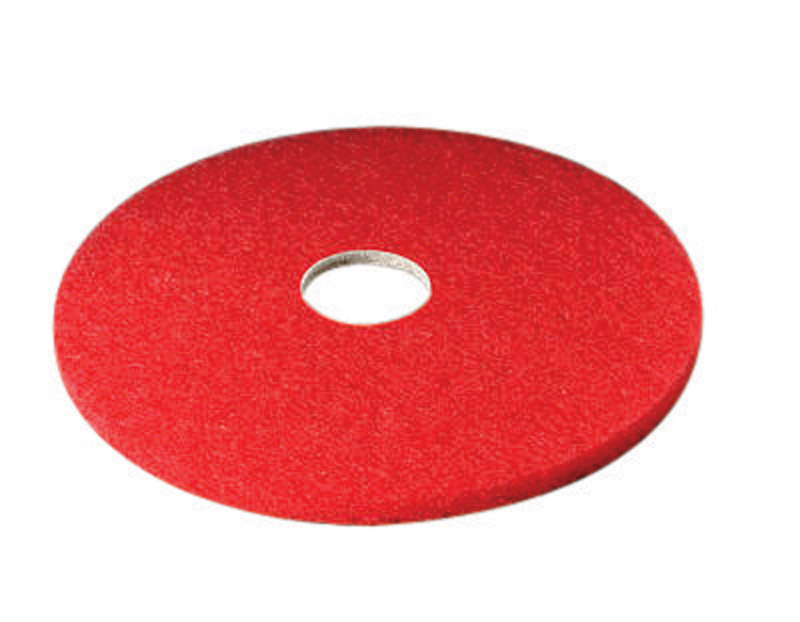 3M Scotch-Brite 16 in. D Non-Woven Natural/Polyester Fiber Buffer Floor Pad Red