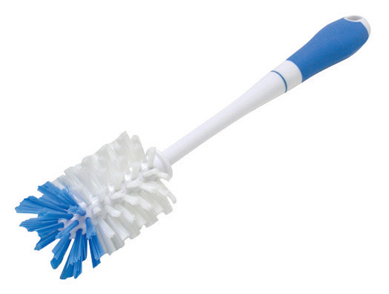 Quickie Home Pro 3 in. W Medium Bristle Plastic/Rubber Handle Bottle Brush