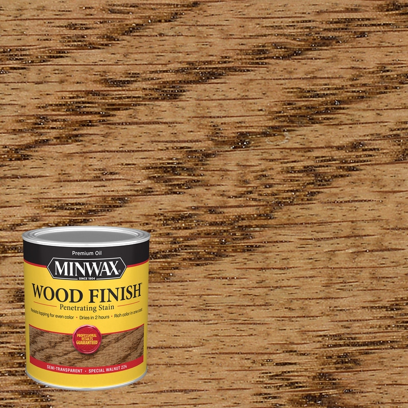 Minwax Wood Finish Semi-Transparent Special Walnut Oil-Based Penetrating Wood Stain 1 qt