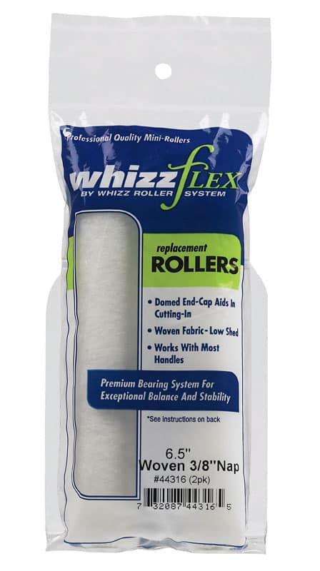 Whizz Woven 6.5 in. W X 3/8 in. Mini Paint Roller Cover 2 pk