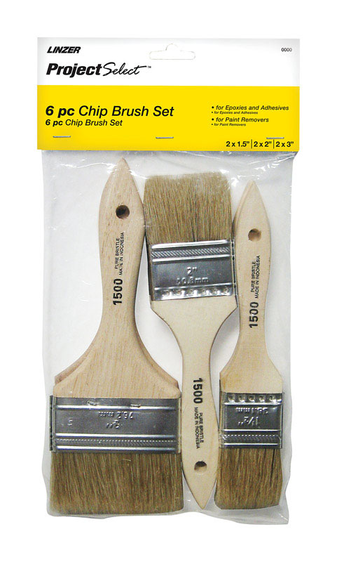 Linzer Project Select Assorted in. Flat Chip Brush