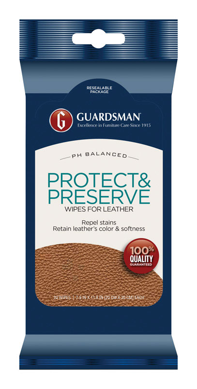 Guardsman No Scent Leather Protector 20 wipes Wipes