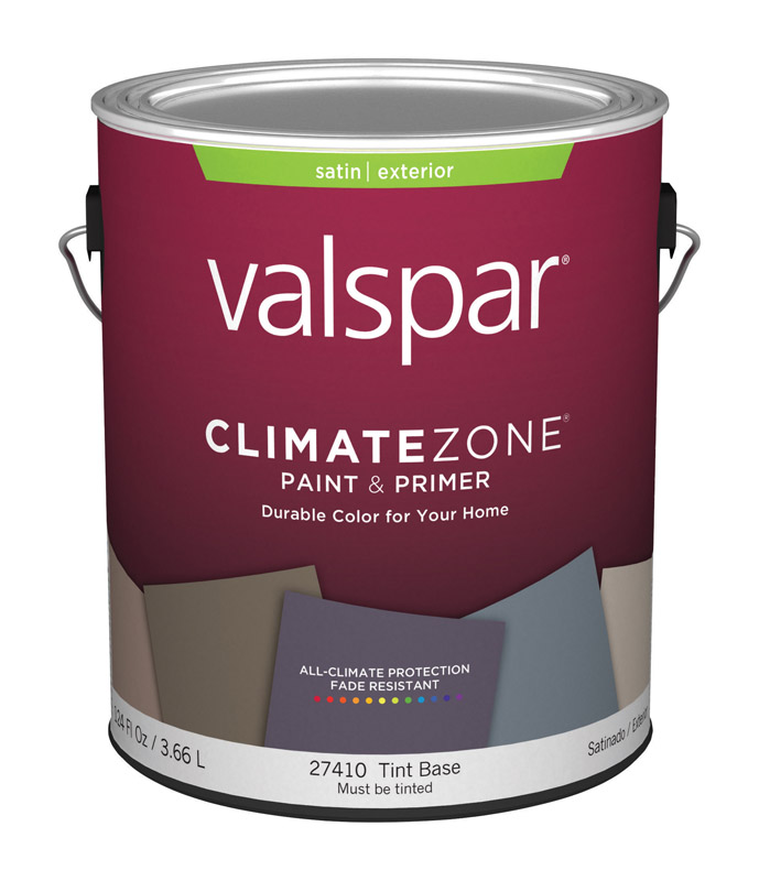 Valspar Climate Zone Satin Tint Base Paint and Primer Exterior 1 gal