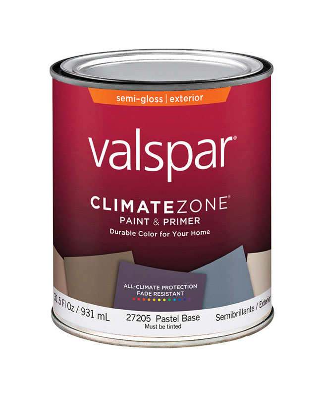 Valspar Climate Zone Semi-Gloss Pastel Base Paint and Primer Exterior 1 qt