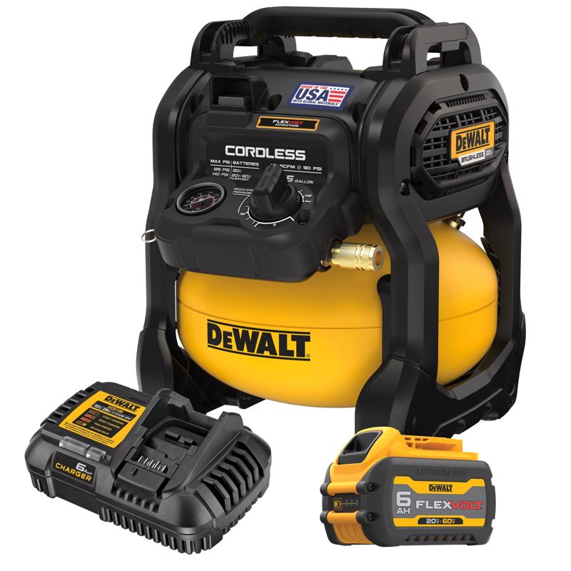 DEWALT FLEXVOLT 2.5 gal Pancake Portable Air Compressor 135 psi 0.4 HP