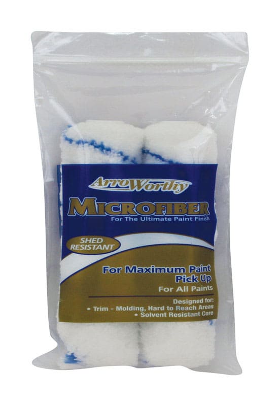 Arroworthy Microfiber 6.5 in. W X 3/8 in. Mini Paint Roller Cover 2 pk