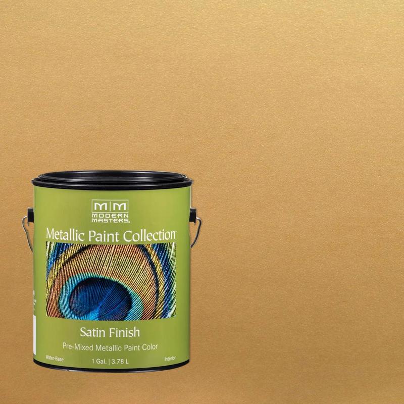 Modern Masters Shimmer Satin Pale Gold Water-Based Metallic Paint 1 gal