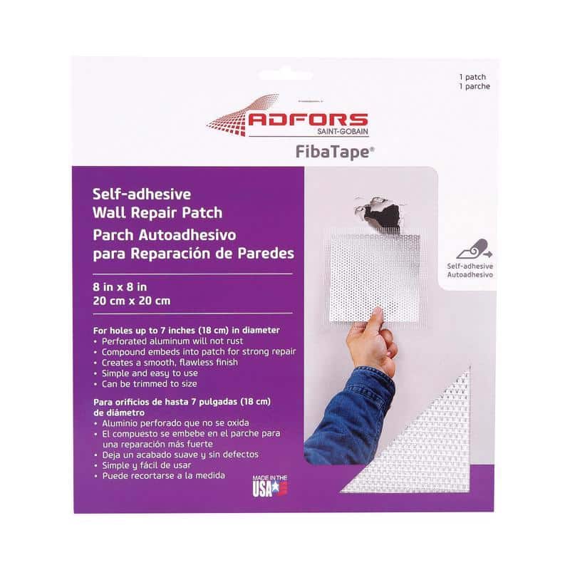 Saint-Gobain ADFORS FibaTape 8 in. L X 8 in. W Fiberglass Mesh White Self Adhesive Wall Repair Patch
