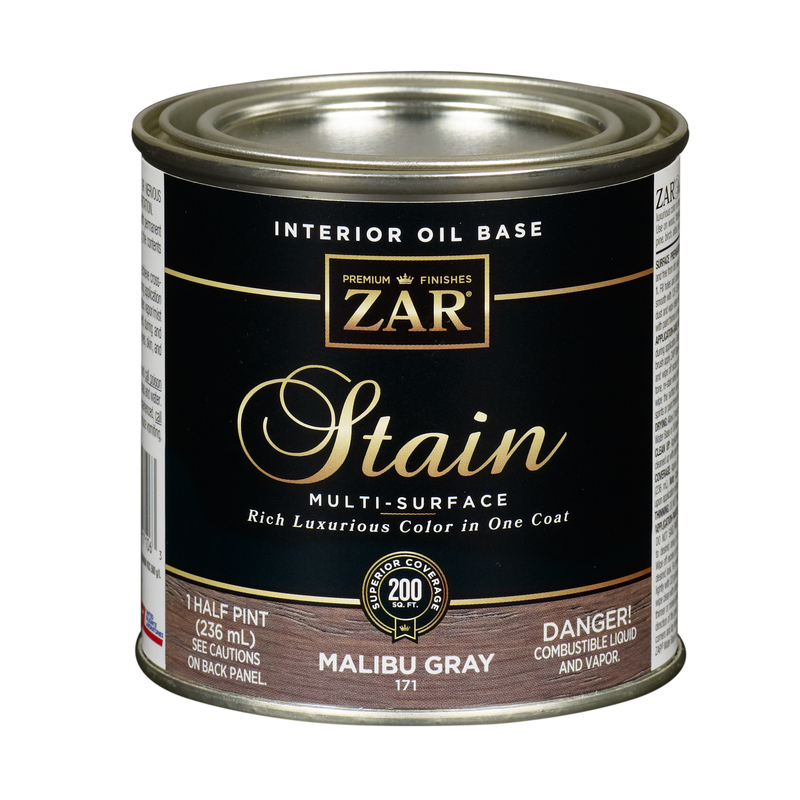 ZAR Solid Malibu Gray Oil-Based Polyurethane Wood Stain 0.5 pt