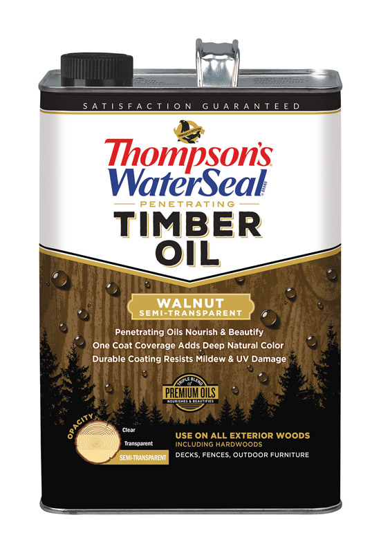 Thompson's WaterSeal Penetrating Timber Oil Semi-Transparent Walnut Penetrating Timber Oil 1 gal