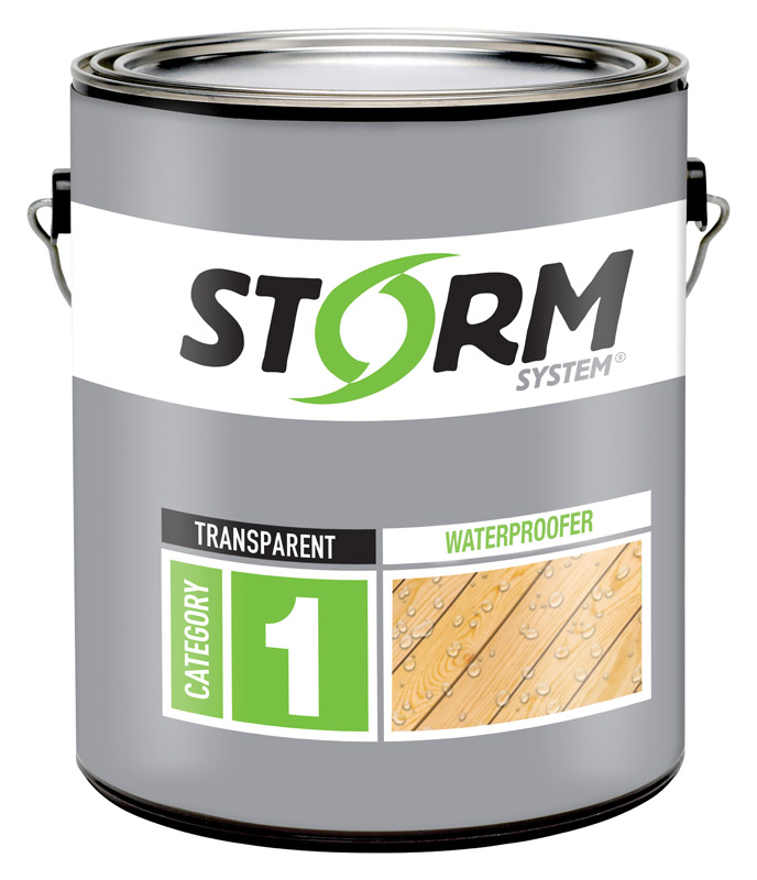 Storm System Transparent Clear Water-Based Penetrating Waterborne Exterior Stain 1 gal