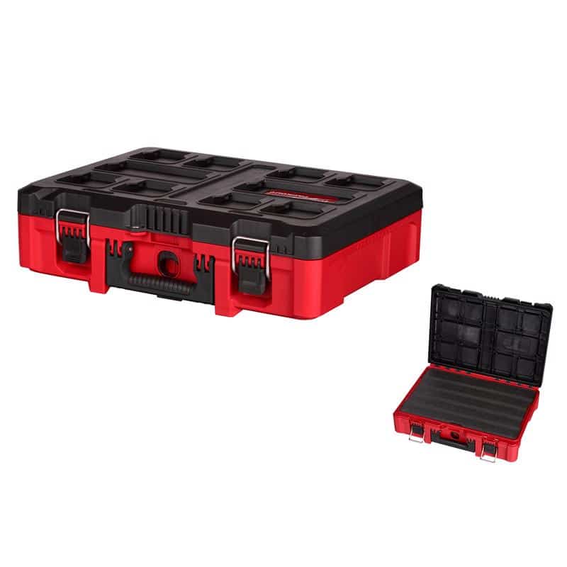 Milwaukee Packout 20 in. Tool Case with Foam Insert Black/Red