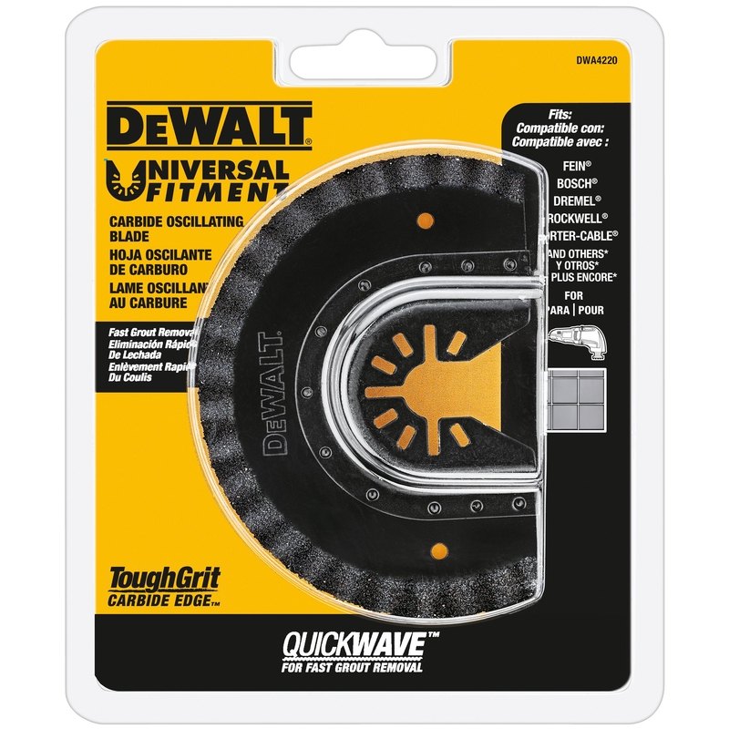 DeWalt Carbide Grit Fast Cut Oscillating Grout Removal Blade 1 pc