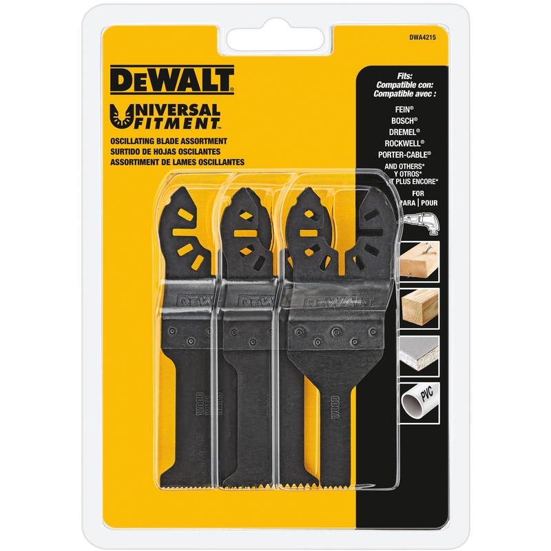 DeWalt High Speed Steel Oscillating Blade Set 3 pc