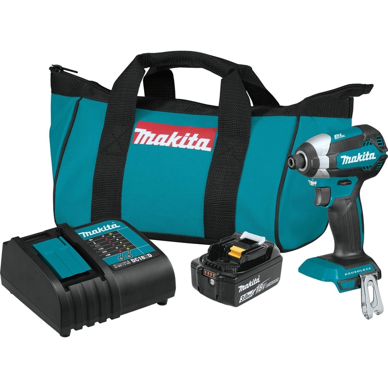 Makita LXT 18 V 1/4 in. Cordless Brushless Impact Driver Kit (Battery & Charger)