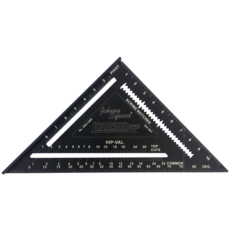 Johnson Johnny Square 12 in. L Aluminum Professional Easy-Read Rafter Square