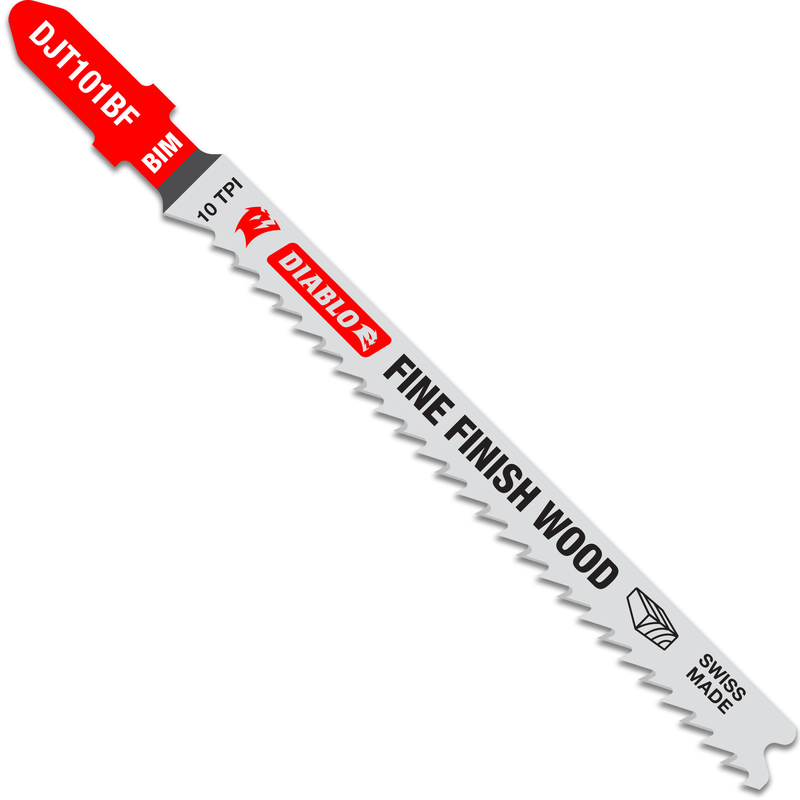 Diablo 4 in. Bi-Metal T-Shank Fine Finish Jig Saw Blade 10 TPI 5 pk
