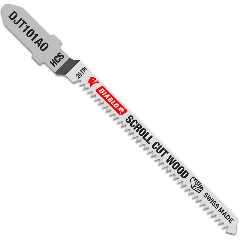 Diablo 3-1/4 in. High Carbon Steel T-Shank Scroll Cut Jig Saw Blade 20 TPI 5 pk