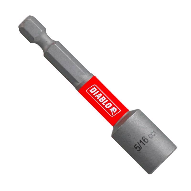 Diablo 5/16 in. X 2-9/16 in. L Black Oxide Magnetic Nut Setter 1 pc