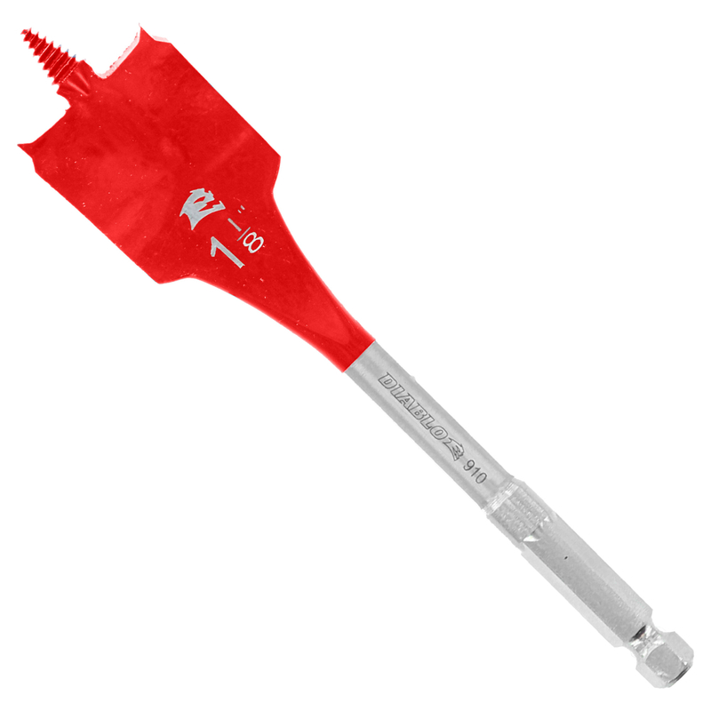Diablo SPEEDemon 1-1/8 in. X 6 in. L High Speed Steel Spade Bit 1 pk