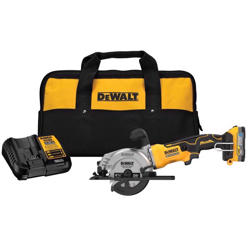 DEWALT 20V MAX ATOMIC with POWERSTACK 4-1/2 in. Cordless Brushless Circular Saw Kit (Battery & Charg