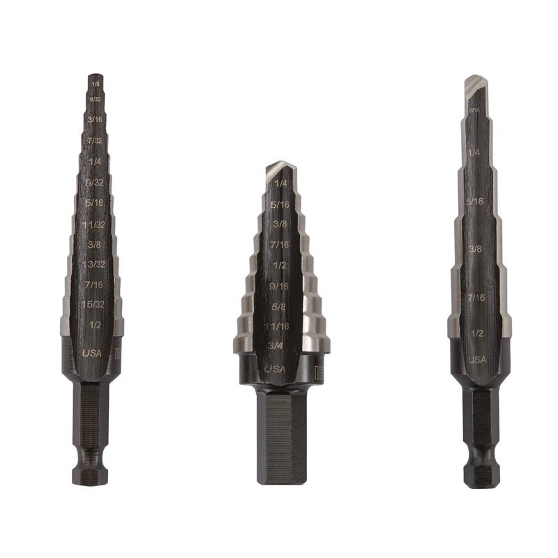 Irwin Unibit Assorted L High Speed Steel Step Drill Bit Set 3 pc