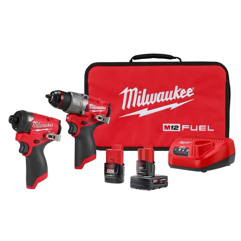 Milwaukee M12 FUEL 12 V Cordless Brushless 2 Tool Combo Kit