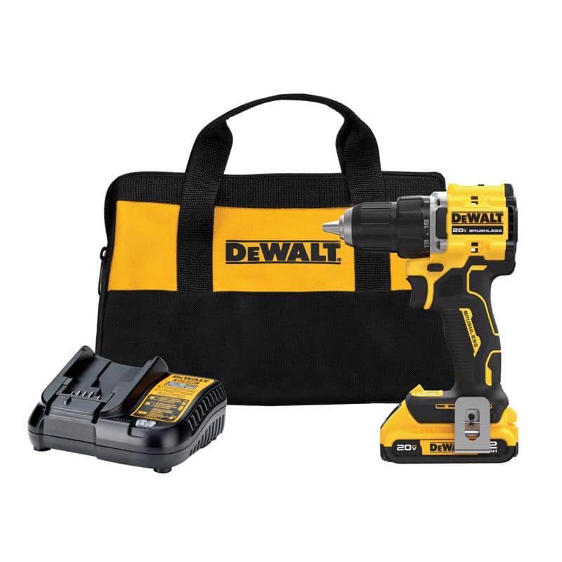 DeWalt ATOMIC 20 V 1/2 in. Brushless Cordless Compact Drill Kit (Battery & Charger)