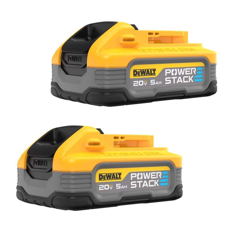 DEWALT 20V MAX POWERSTACK DCBP520-2 20 V 5 Ah Lithium-Ion Battery 2 pc