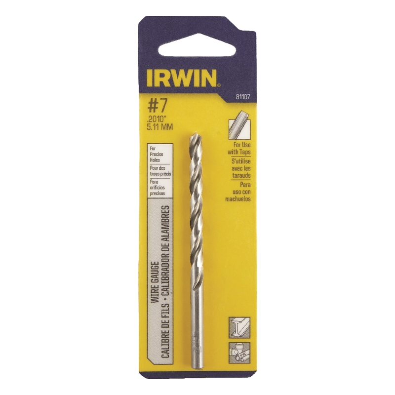 Irwin #7 X 3-5/8 in. L High Speed Steel Jobber Length Wire Gauge Bit 1 pk