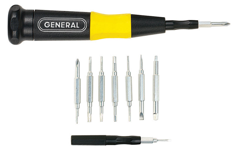 General 8 pc 16-in-1 Multi-Bit Screwdriver Set