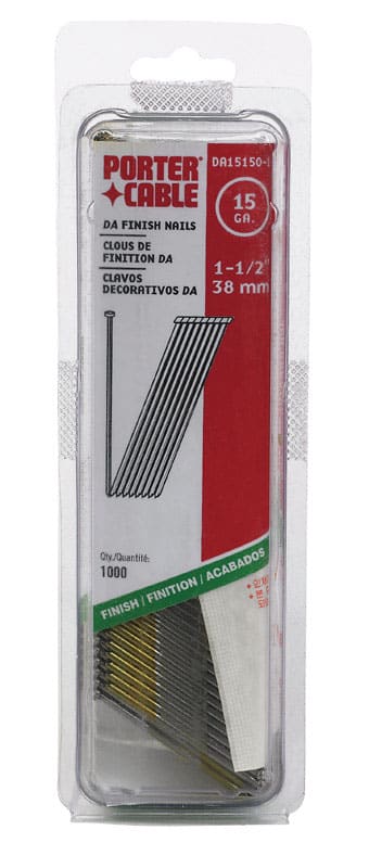 Porter Cable 1-1/2 in. 15 Ga. Angled Strip Bright Finish Nails 34 deg 1,000 pk