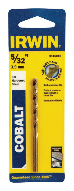 Irwin 5/32 in. X 3-1/8 in. L Cobalt Alloy Steel Drill Bit 1 pc
