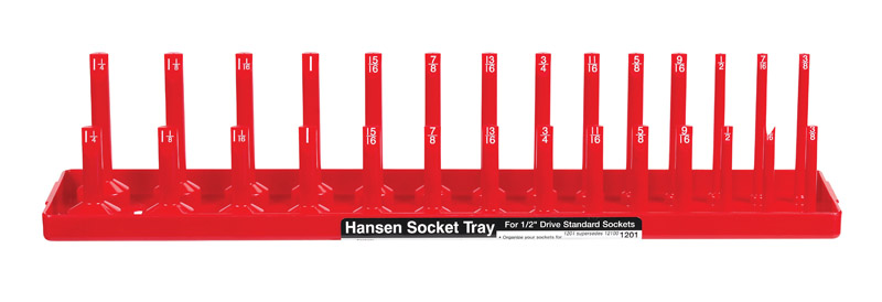 Hansen Global 18 in. L X 0.5 in. SAE Socket Tray 1 pc