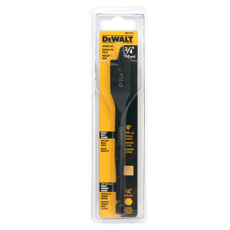 DeWalt 3/4 in. X 6 in. L Carbon Steel Spade Bit 1 pk