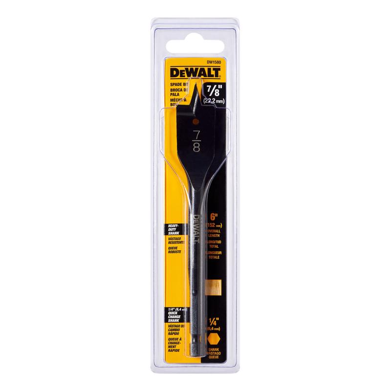 DeWalt 7/8 in. X 6 in. L Carbon Steel Spade Bit 1 pk