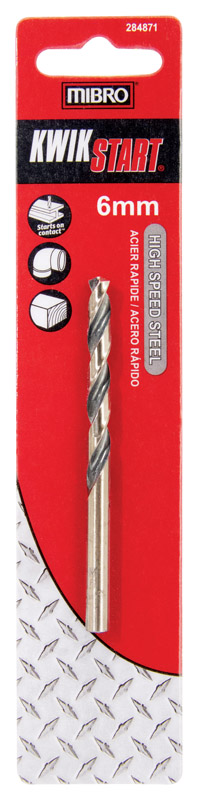 MIBRO 6 mm X 4 in. L High Speed Steel Metric Drill Bit 1 pc