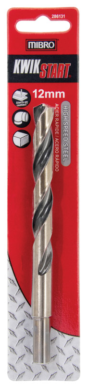 MIBRO 12 mm X 5-7/8 in. L High Speed Steel Metric Drill Bit 1 pc