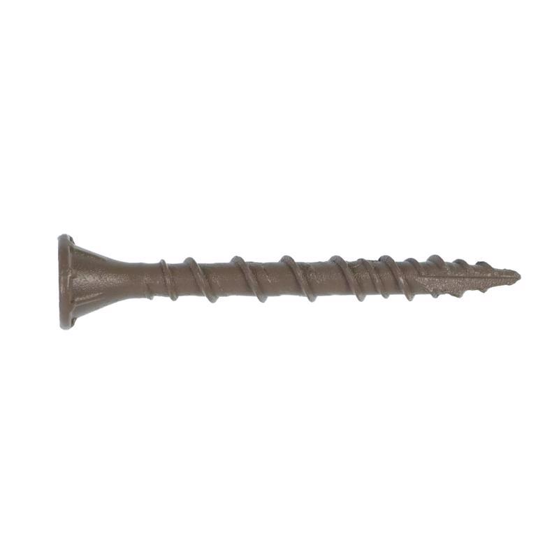 Simpson Strong-Tie Quick Drive No. 10 Sizes X 3 in. L Tan Square Ribbed Flat Head Deck Screws 1000 p