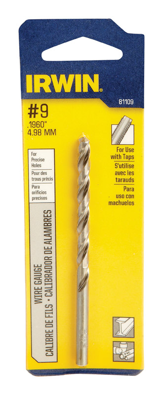 Irwin #9 X 3-5/8 in. L High Speed Steel Wire Gauge Bit 1 pc