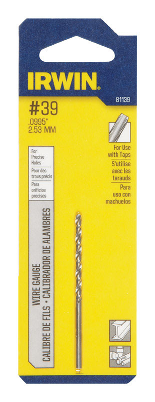 Irwin #39 X 1-3/8 in. L High Speed Steel Wire Gauge Bit 1 pc