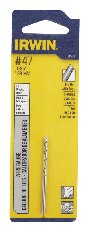 Irwin #47 X 2 in. L High Speed Steel Wire Gauge Bit 1 pc