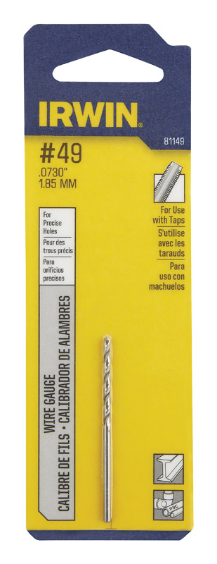 Irwin #49 X 2 in. L High Speed Steel Wire Gauge Bit 1 pc