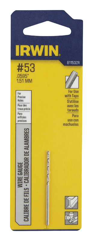 Irwin 53 X 1-7/8 in. L High Speed Steel Wire Gauge Bit 1 pc