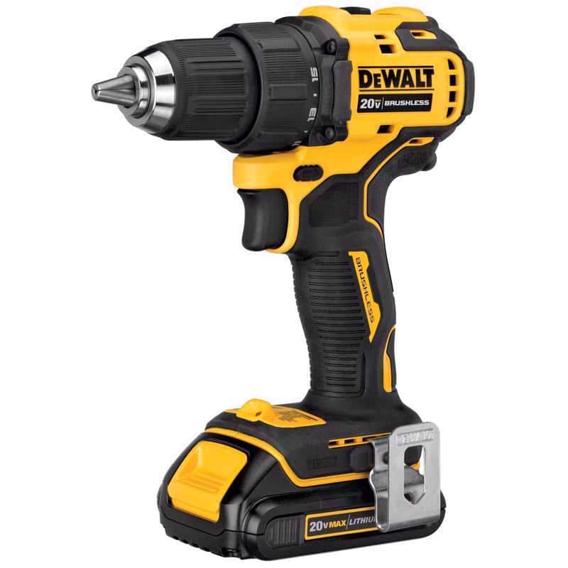 DEWALT 20V MAX ATOMIC 20 V 1/2 in. Brushless Cordless Compact Drill Kit (Battery & Charger)