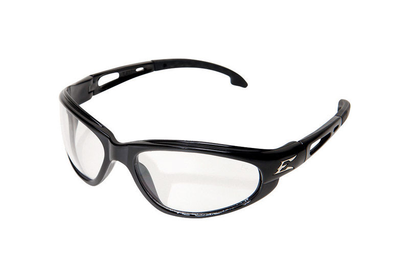 Edge Eyewear Dakura Safety Glasses Clear Lens Black Frame 1 pc