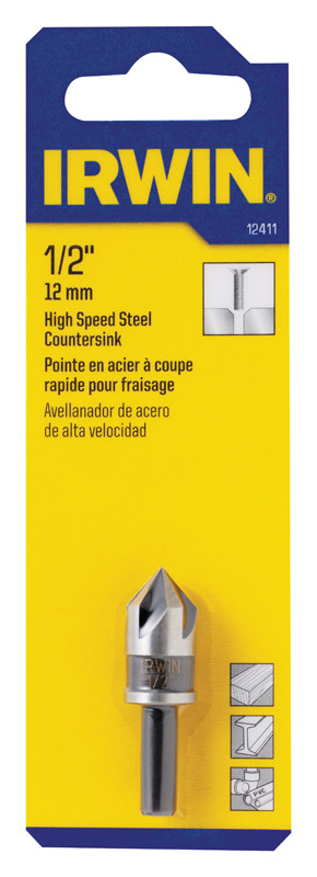 Irwin 1/2 in. D High Speed Steel Countersink 1 pc